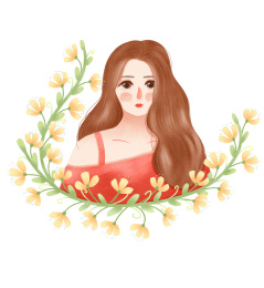 人物插画可爱女孩头像