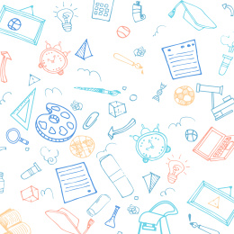 教育无缝平铺图案矢量插画