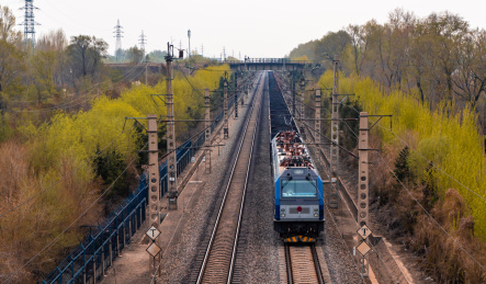 中国辽宁铁岭高架桥铁路