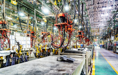 现代化汽车生产线