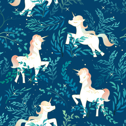 卡通独角兽无缝插图