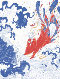 巨浪翻滚美人鱼与狐狸隔海相聚