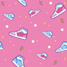 平铺无缝鞋子图案