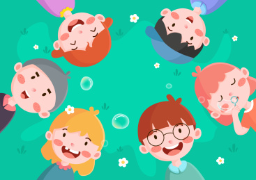 儿童节矢量插画海报