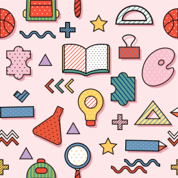 教育元素无缝插画