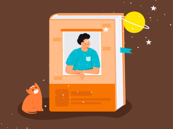 阅读的男孩和猫