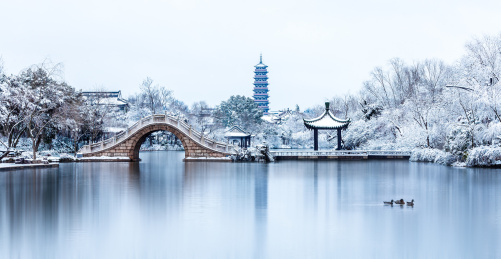 中国江苏扬州瘦西湖二十四桥 