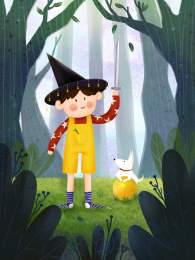 王子在森林中施展魔法