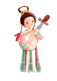 弹琵琶的古代美女