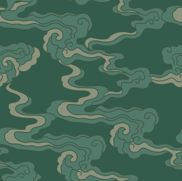 无缝的云纹背景连续图案