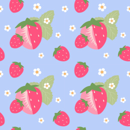 无缝拼接草莓图案