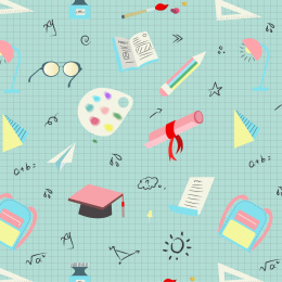 绿色格子矢量教育文具用品元素