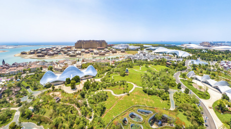 中国海南儋州海花岛白天航拍