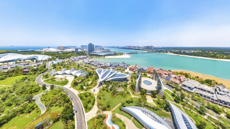 中国海南儋州海花岛白天航拍