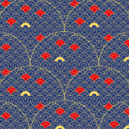 中式传统矢量蓝色中式海浪纹样