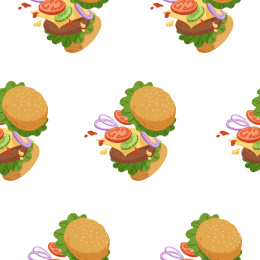 美味可口诱人的现代西式快餐