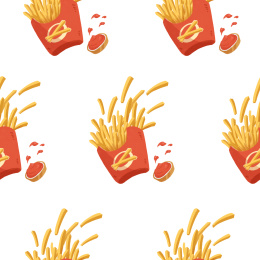 美味可口诱人的现代西式快餐