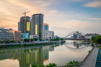 中国广东省江门市城市建筑