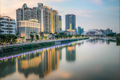 中国广东省江门市城市建筑