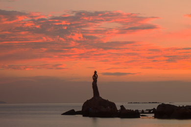 珠海渔女日出