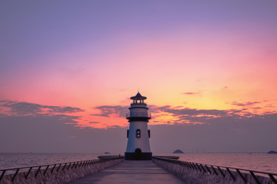 珠海爱情邮局灯塔日出