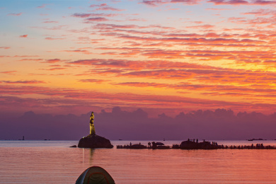 珠海渔女美丽黎明