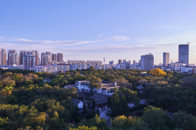 中国齐齐哈尔龙沙公园全景