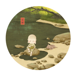 小和尚出尘与猫咪阿赤的节气日常-芒种