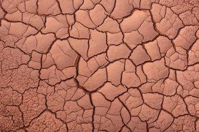 干燥开裂的泥土地面