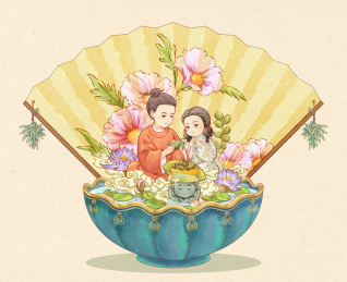 端午节吃粽子挂艾草