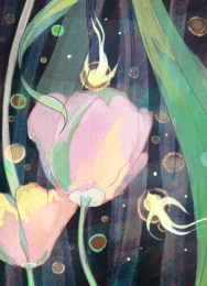 文艺小清新蜡笔彩铅肌理小众插画素材