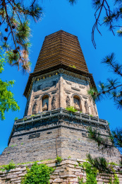 中国辽宁辽阳市标志性建筑白塔