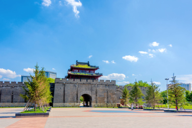 中国辽宁辽阳东京城城址天佑门