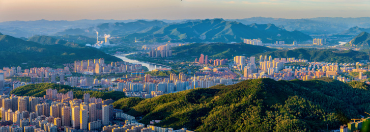 中国辽宁本溪城市风光