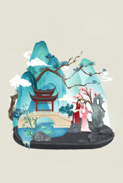 在砚台上的红楼梦微观场景