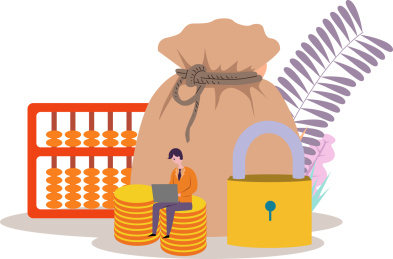 网贷P2P金融概念插画