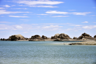 中国青海省大柴旦镇乌素特水上雅丹地质公园