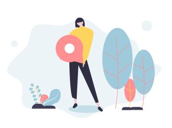 一个女生在寻找目标