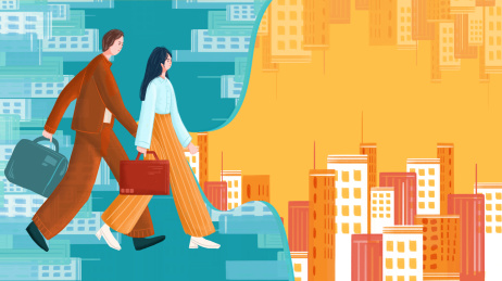 banner开屏插画 科学理财理性投资