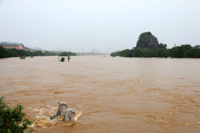 桂林漓江洪水记录