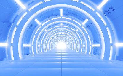 3D立体延伸空间概念创意图