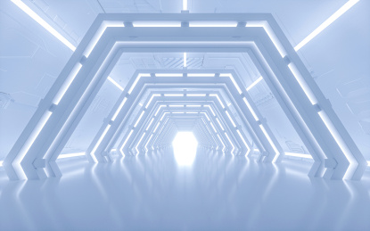 3D立体延伸空间概念创意图