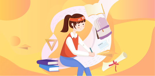 抱着必胜信心努力学习做试卷的女学生