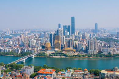 中国广西柳州市城市建筑景观