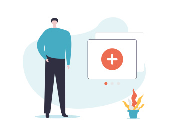 一个男人准备创建档案