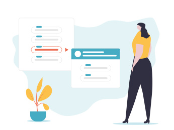 一个女生在刷动态