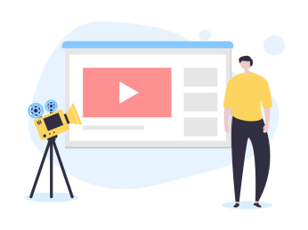 男生用放映机看视频