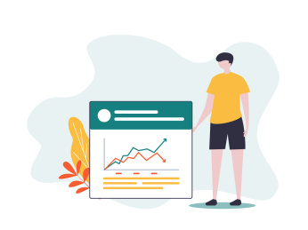 男生在分析数据报表