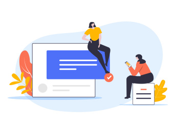 两个女生在刷微博