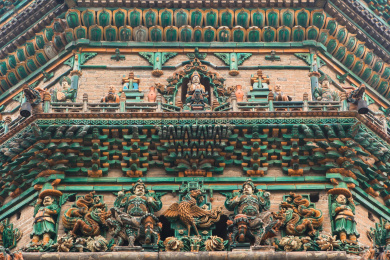 中国山西洪洞广胜上寺飞虹塔琉璃塔